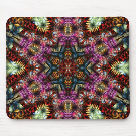 Lucky Mandala Star Mousepad Muismat (Voorkant)