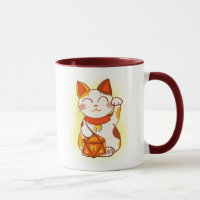 Lucky Maneki Neko D20 Dice Cat