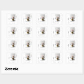 "Lucky Maneki Neko & Japanese Calligraphy Design" Vierkante Sticker (Vel)