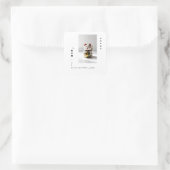 "Lucky Maneki Neko & Japanese Calligraphy Design" Vierkante Sticker (Tas)