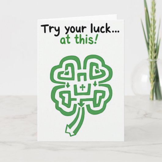 Lucky Maze Fun Kaart (Voorkant)