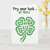 Lucky Maze Fun Kaart (Gele Bloem)