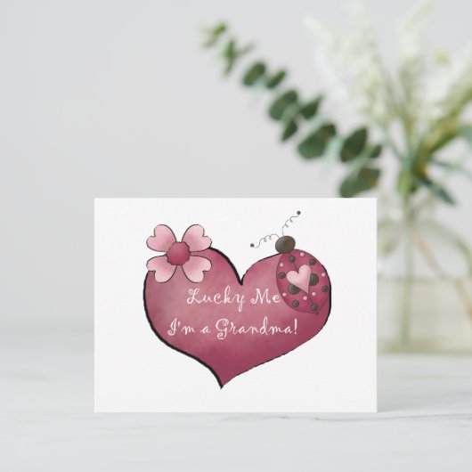 Lucky Me Ik ben een oma Tshirts en geschenken Briefkaart (Staand voorkant)