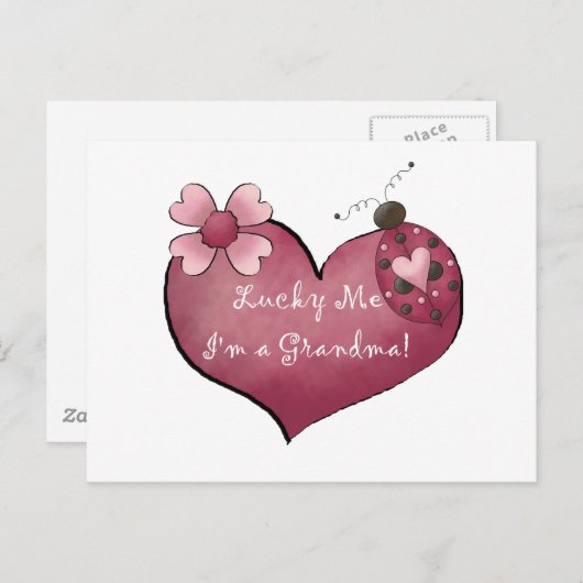 Lucky Me Ik ben een oma Tshirts en geschenken Briefkaart (Voorkant / Achterkant)