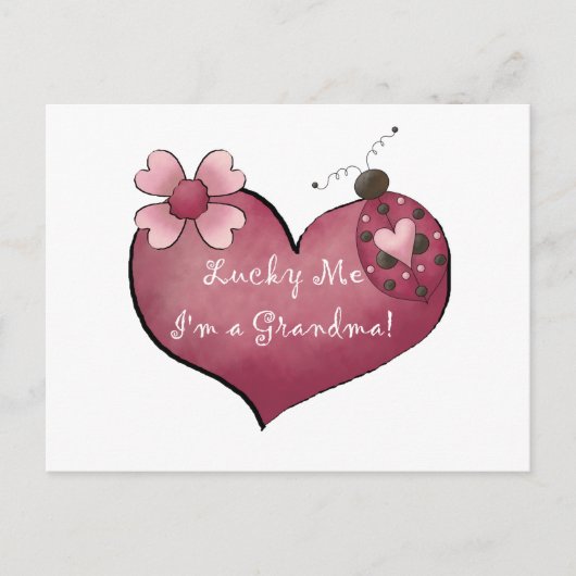 Lucky Me Ik ben een oma Tshirts en geschenken Briefkaart (Voorkant)