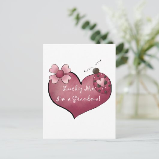 Lucky Me Ik ben een oma Tshirts en geschenken Briefkaart (Staand voorkant)