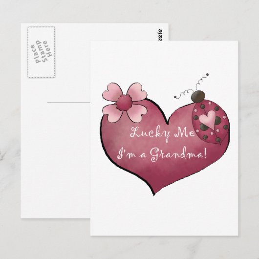 Lucky Me Ik ben een oma Tshirts en geschenken Briefkaart (Voorkant / Achterkant)