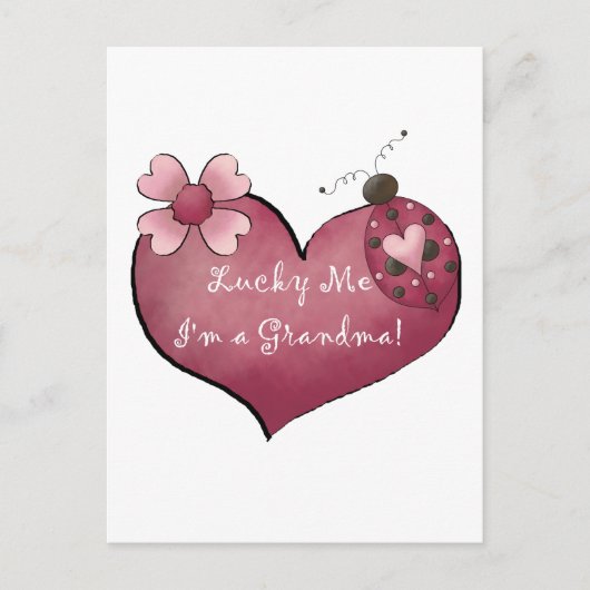 Lucky Me Ik ben een oma Tshirts en geschenken Briefkaart (Voorkant)