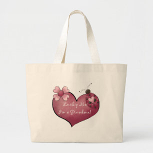 Lucky Me Ik ben een oma Tshirts en geschenken Grote Tote Bag