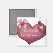 Lucky Me Ik ben een oma Tshirts en geschenken Magneet (Voorkant / Achterkant)