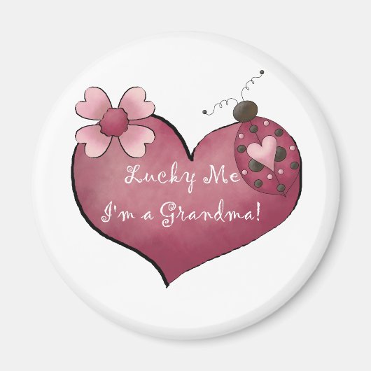 Lucky Me Ik ben een oma Tshirts en geschenken Magneet (Voorkant)