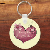 Lucky Me Ik ben een oma Tshirts en geschenken Sleutelhanger (Voorkant)