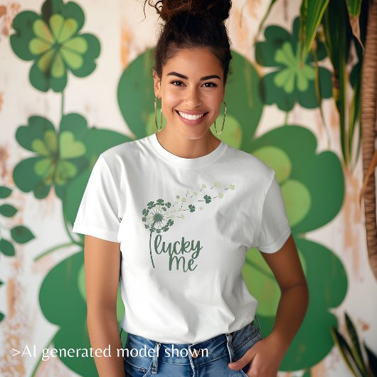 "Lucky Me" Paardenbloem Fun St. Patrick's Dames T-shirt