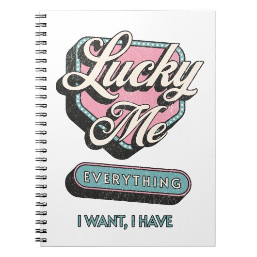 Lucky Me – Positive Energy Notebook Notitieboek (Voorkant)