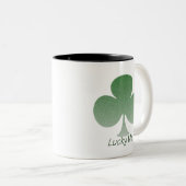 Lucky Me Tweekleurige Koffiemok (Voorkant rechts)