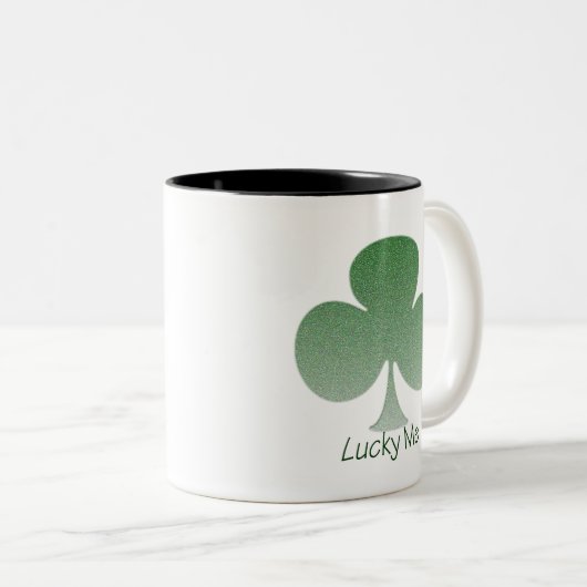 Lucky Me Tweekleurige Koffiemok (Voorkant rechts)