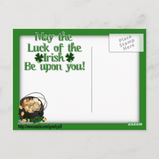 Lucky Meerkat met gouden vlek op Patrick's Day Briefkaart (Achterkant)