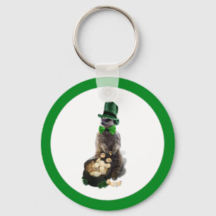Lucky Meerkat met gouden vlek op Patrick's Day Sleutelhanger