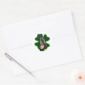 Lucky Meerkat St. Patrick's Day Ronde Sticker (Envelop)