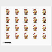 Lucky Meow Vierkante Sticker (Vel)