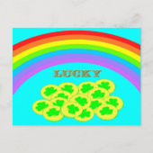 Lucky met Rainbows, Gold en Shamrocks Briefkaart (Voorkant)