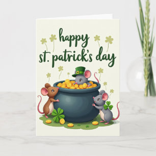 Lucky Mice St. Patrick's Day Kaart