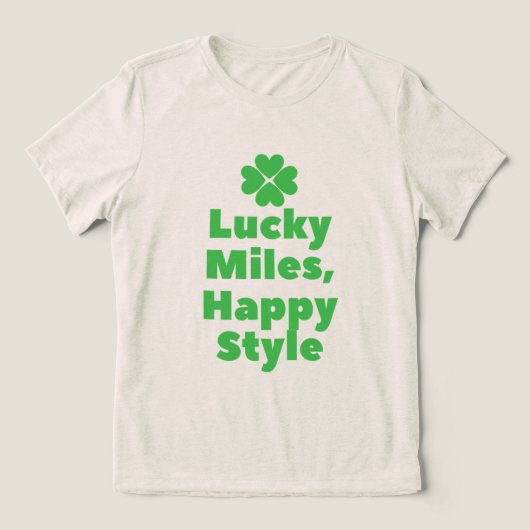 Lucky Miles, Happy Style Marathon op St Patrick's  Tri-Blend Shirt (Design voorkant)