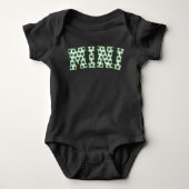 Lucky Mini Clover St. Patrick's Day Mini Shamrock Romper (Voorkant)