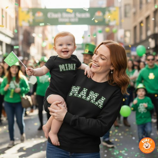Lucky Mini Clover St. Patrick's Day Mini Shamrock Romper