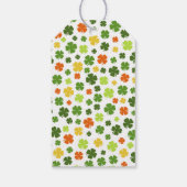 LUCKY Moderne Typografie Shamrocks Ierse Fun Cadeaulabel (Achterkant)