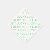 LUCKY Moderne typografie Shamrocks Ierse Fun Servet (Hoek)