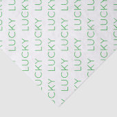 LUCKY Moderne Typografie Shamrocks Ierse Fun Tissuepapier (Detail)