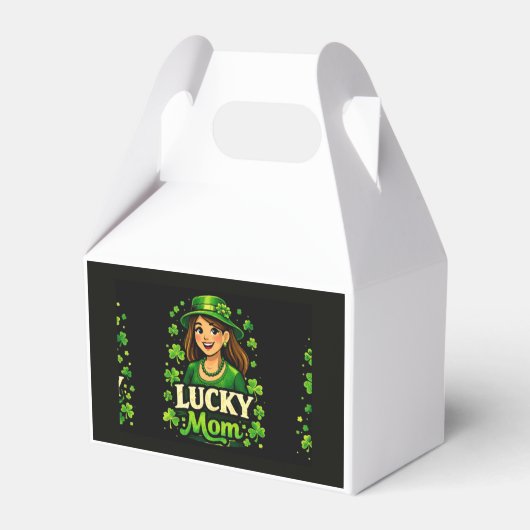 Lucky Mom – St. Patrick’s Day Clover Design Bedankdoosjes (Voorkant Zijde)