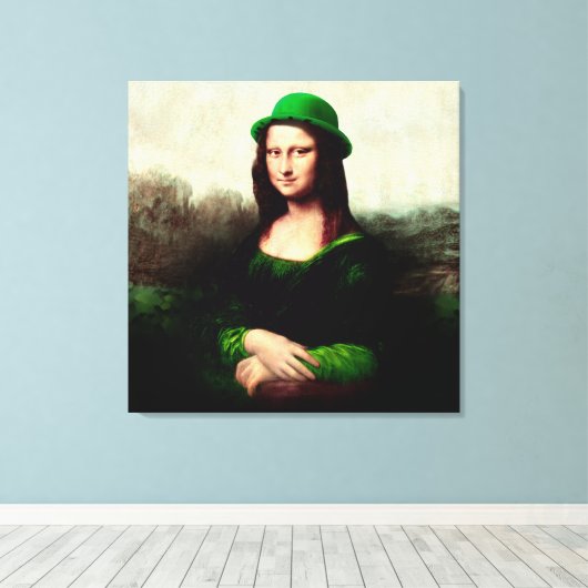 Lucky Mona Lisa St. Canvas Afdruk (Insitu (Houten vloer))