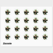 Lucky Mona Lisa St. Patrick's Day Ronde Sticker (Vel)