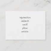 Lucky Mona Lisa St Patrick's Day Shamrock Visitekaartje (Achterkant)