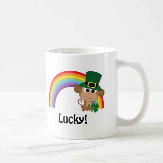 Lucky Monkey Leprechaun Koffiemok (Rechts)