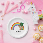Lucky Monkey Leprechaun Papieren Bordje (Feest)