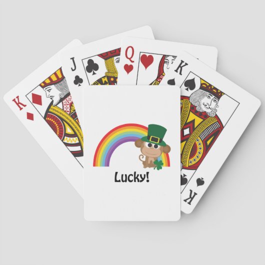 Lucky Monkey Leprechaun Pokerkaarten (Achterkant)