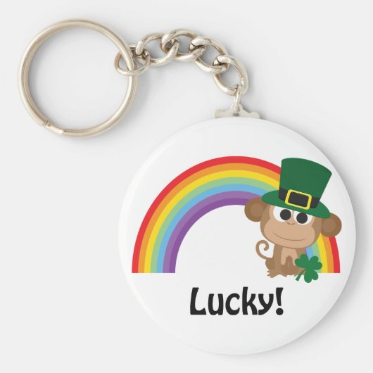 Lucky Monkey Leprechaun Sleutelhanger (Voorkant)
