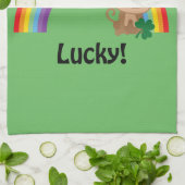 Lucky Monkey Leprechaun Theedoek (Gevouwen)