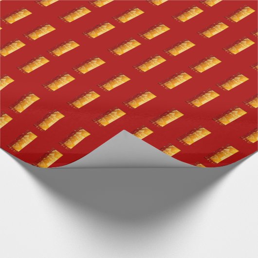 Lucky Monkey Year 2016 Celebration Wrapping Paper Cadeaupapier (Hoek)