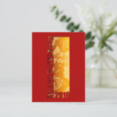 Lucky Monkey Year 2016 Groet briefkaart V (Staand voorkant)