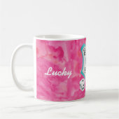 Lucky Monogram Pink Bunco Sisterhood Koffiemok (Links)