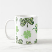 Lucky Monogram St. Patrick's Day Clovers Koffiemok (Links)