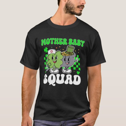  Lucky Mother Baby Squad St Patrick's Day T T-shirt (Voorkant)