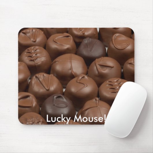 Lucky Mouse met chocolade! Muismat (Met muis)