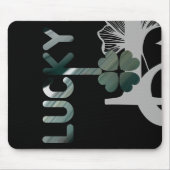LUCKY Mousepad Trend Abstracte Kunst Zwart Groen Muismat (Voorkant)