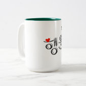 Lucky mugcup tweekleurige koffiemok (Voorkant links)