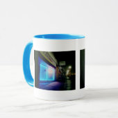 Lucky Nails - Cool Blue in de nacht, dubbel Mok (Voorkant links)